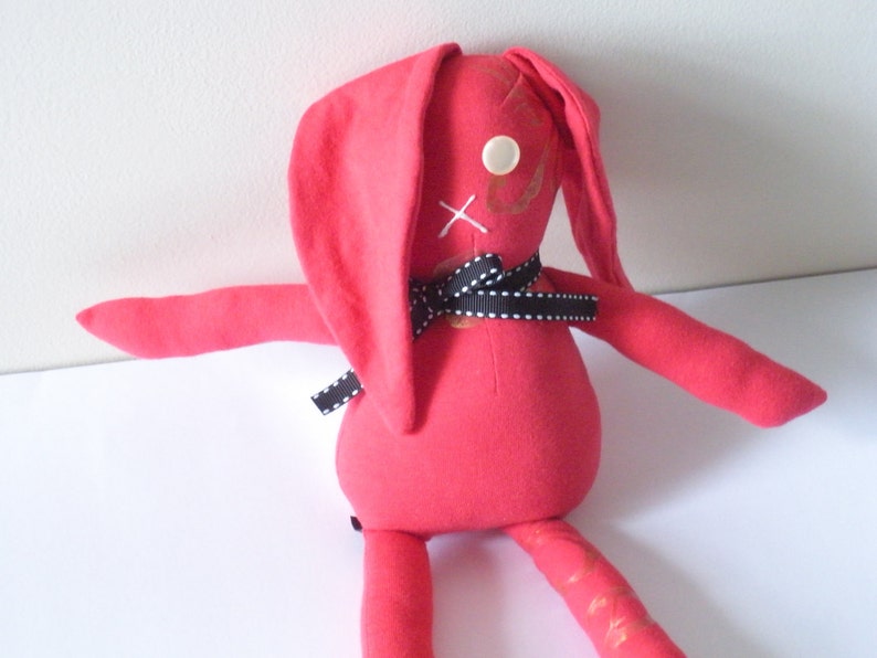 Eco Friendly Toy, Red Bunny Plush image 3