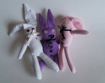 Bunny Plush Miniature Toy for 1:6 Scale Dolls, Blythe, Pullip, Monster Ever After High