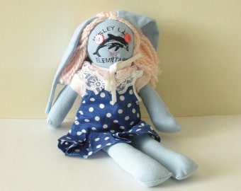 Kawaii Bunny Plush – Handmade Pastel Stuffed Animal Doll