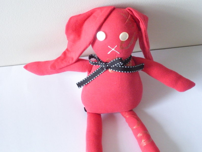 Eco Friendly Toy, Red Bunny Plush image 2
