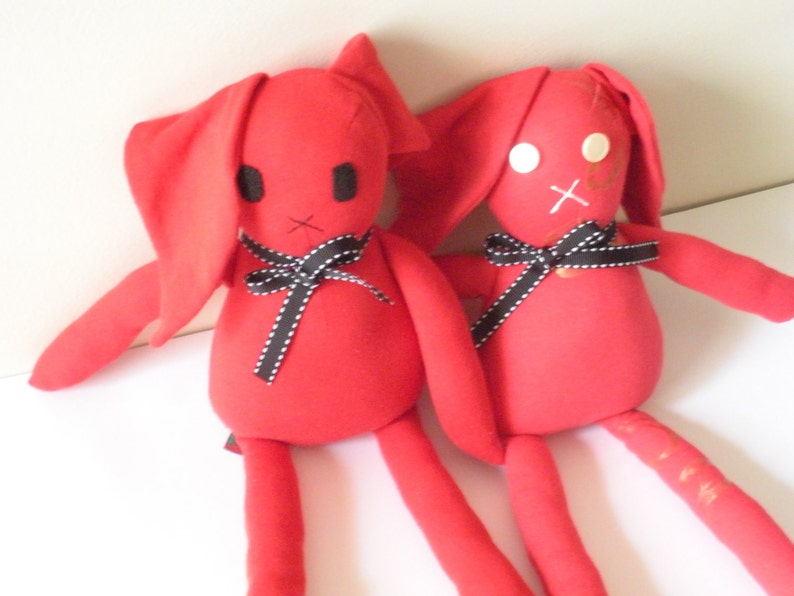 Eco Friendly Toy, Red Bunny Plush image 5