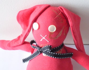 Eco Friendly Toy, Red Bunny Plush