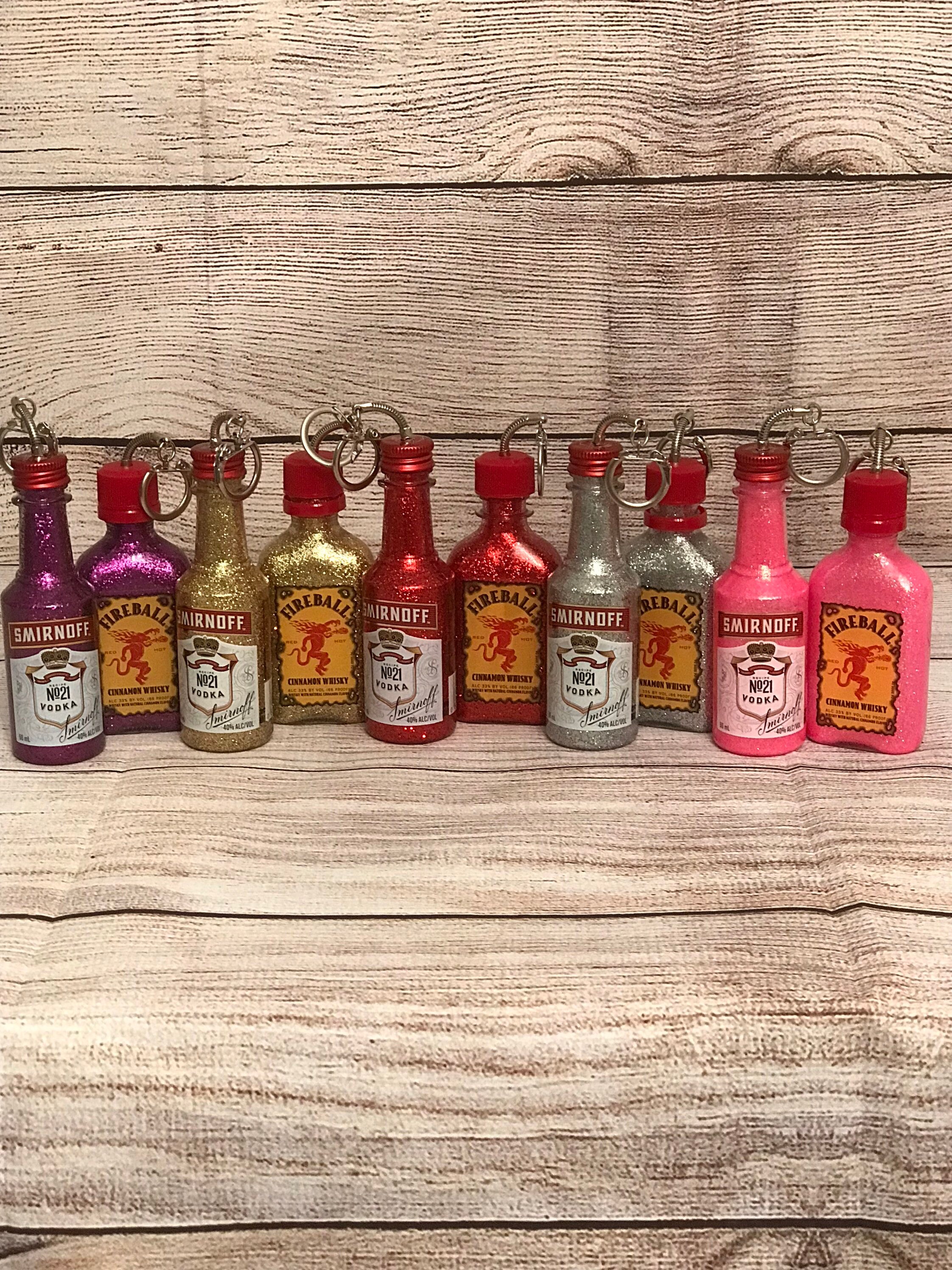 2x Keychain Mini Liquor bottle any combination of Smirnoff and Etsy