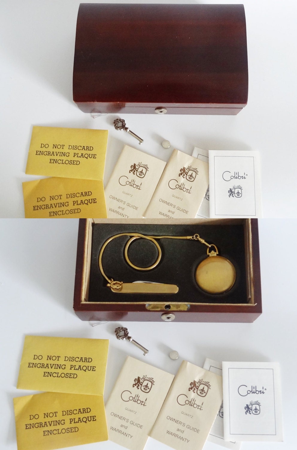 Colibri pocket watch and knife set in original box retail 135 Etsy