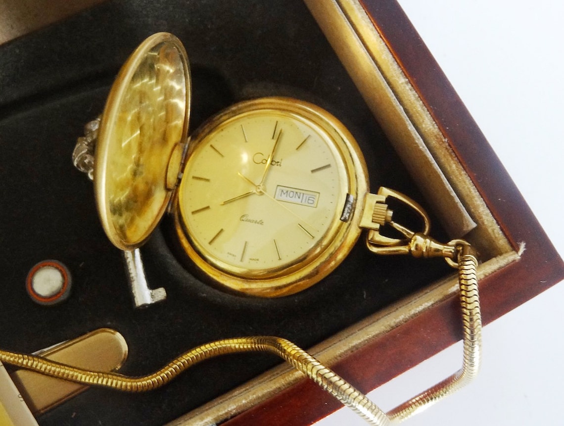 Colibri pocket watch and knife set in original box retail 135 Etsy