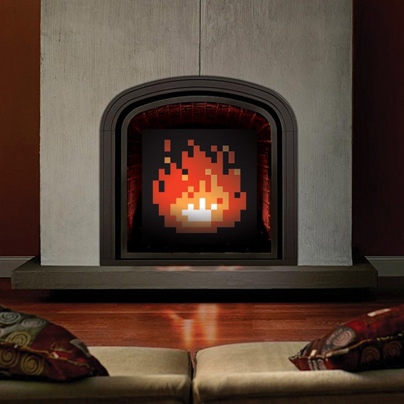 Original 8 Bit Fireplace Pixel Fireplace Zelda Fireplace Etsy