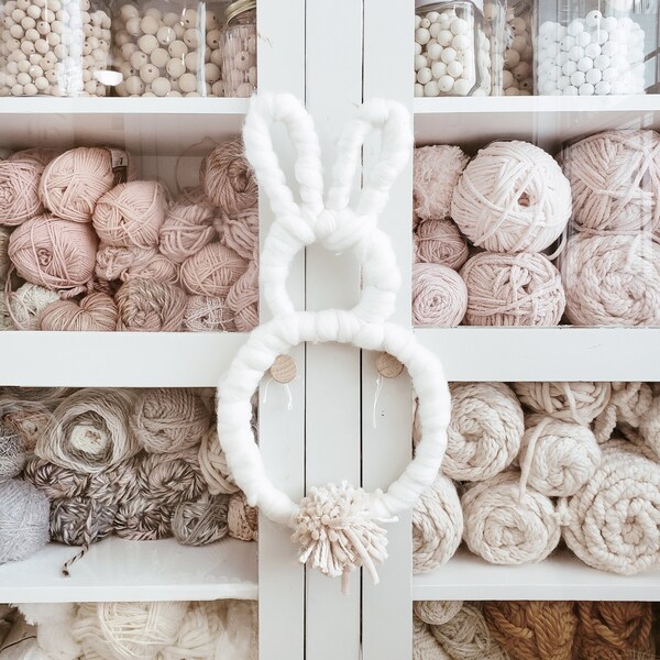 fluffy tail bunny wreath