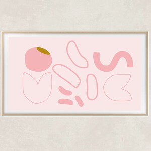 Samsung frame tv art | Pink abstract print | minimal modern art | digital download