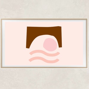Samsung frame tv art | Pink abstract print | minimal modern art | digital download