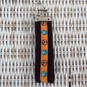 Peace Earth Keychain, Keychains for Women, Cool Keychain, Custom Keychain, Key fobs for Women, Peace Earth Gift, Gifts for Women, Accessory