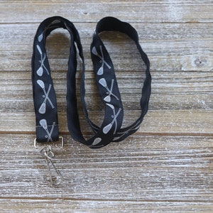 Custom Black Lacrosse Lanyard