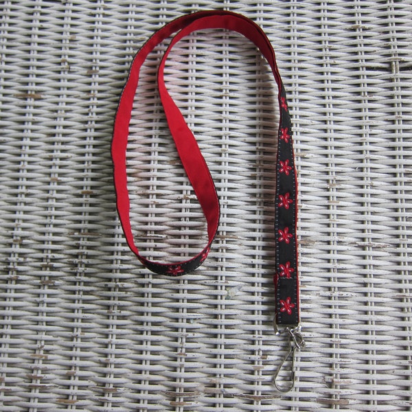 Flower Lanyard, Cute Lanyard, Ribbon Lanyard, Teachers Lanyard, Custom Lanyard, ID Holder, Key Holder