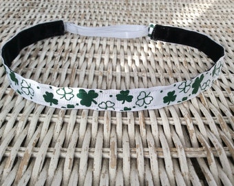 Groene klaverhoofdband, St. Patrick&#39;s Day-hoofdband, haaraccessoires voor meisjes, Ierse cadeaus voor vrouw, antisliphoofdband, hardloophoofdband