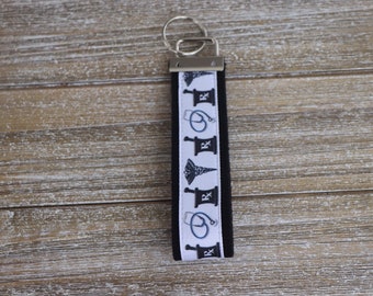 Keychains for Nurses - Womens Keychains - Wristlet Keychain - Nurses Key Fob - Gifts for Nurses- School Nurse Gifts - Best Teacher Gifts