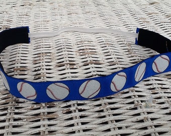Blue Softball Headband - Sports Headband - Headband for Girls - Headband for Women - Softball Gift - Sports Headband - No Slip Headband