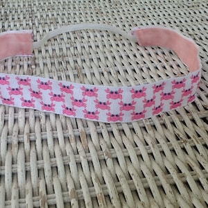Bandeau rose crabe - Bandeau antidérapant pour fille