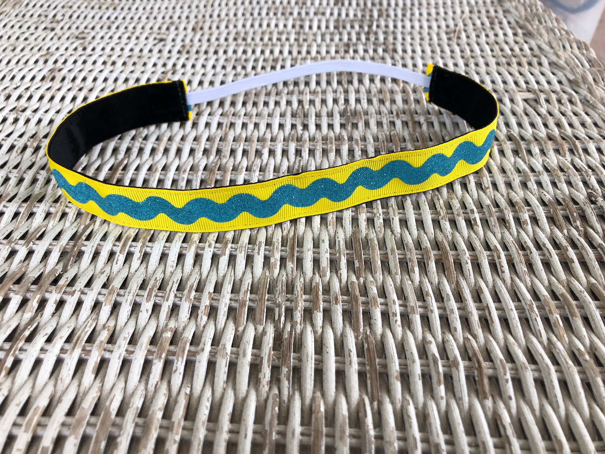 Yellow Zig Zag Headband Girls Headband Adult Headband No