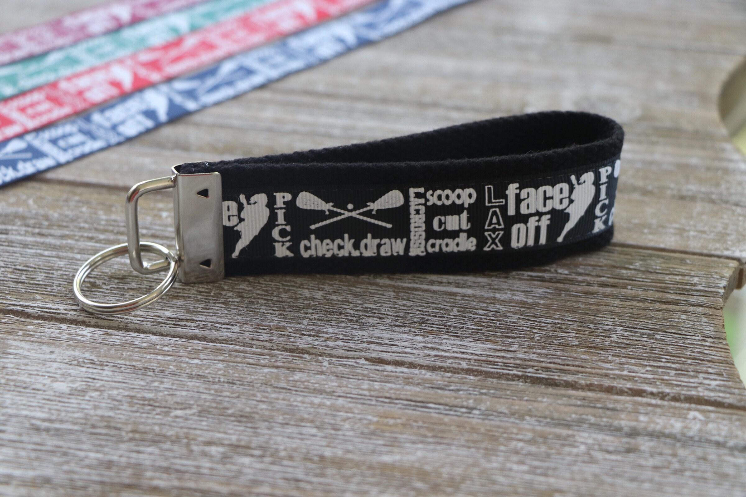 Lacrosse Keychain Keychains for Women Lacrosse Wristlet Etsy