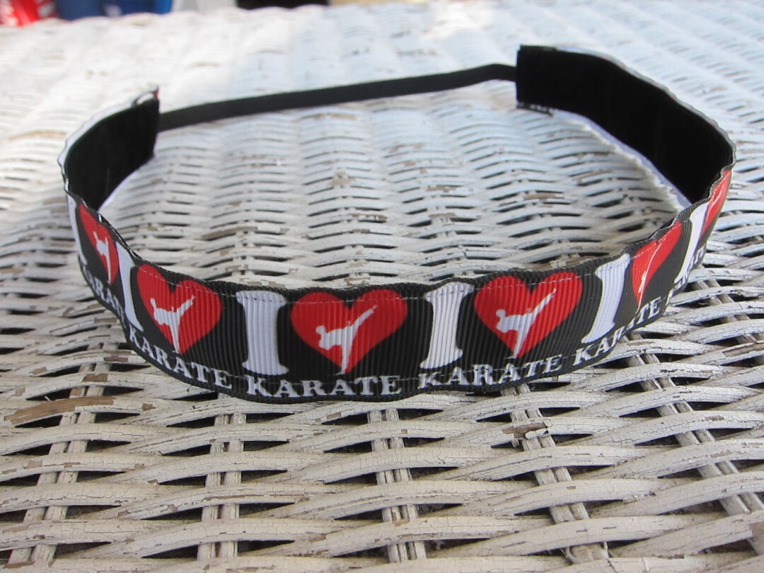 Black Karate Headband, Headband for Women, Headband for Girls, Karate