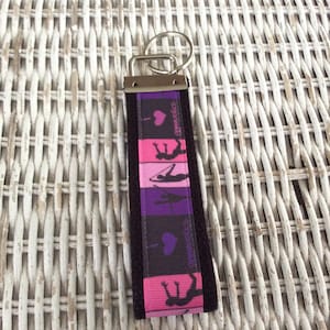 Purple Gymnastics Keychain - Gymnastics Gift - Keychains for Women - Teachers Gift - Gymnastic Coach Gift - Gifts for Women