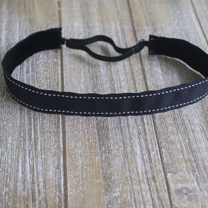 Black Womens Headband - No Slip Headband - Headbands For Girls - Sports Headband - Girls Hair Accessory - Adjustable Headband - Hair Bands