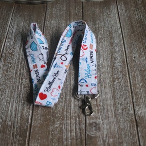 Nurses Fabric Lanyard, Cool Lanyard, Gifts for Women, ID Holder, Badge Lanyard, Gifts for Her, Nurse Appreciation, Gifts for Nurses