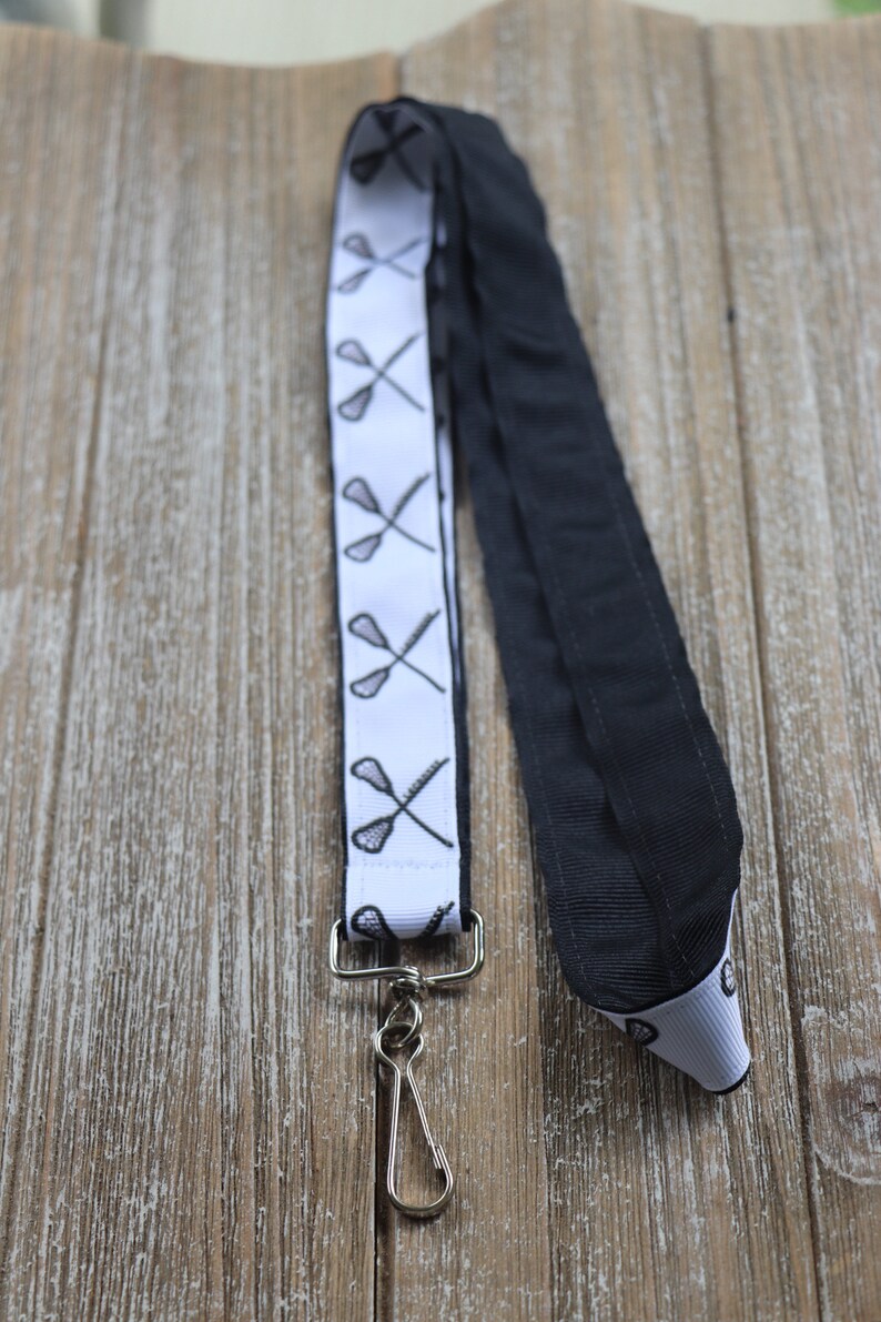 White Lacrosse Lanyard Custom Lanyard Badge Lanyard Etsy