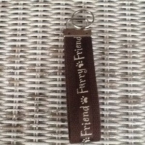 Fury Friends Keychain - Dog Lovers Key Fob - Wristlet Keychain - Keychains for Women - Key Fobs for Girls - Gifts for Women - Teachers Gift