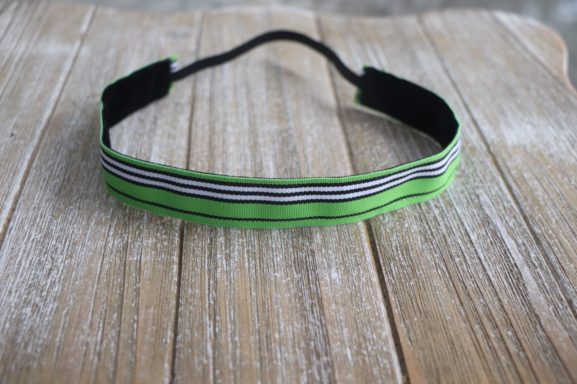 Striped Green Headband Sports Headband Non Slip Headband Etsy