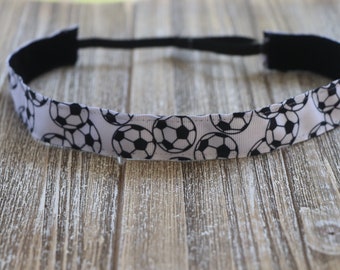 Soccer Ball Headband - Headband for Girls - Sports Headband - Headband for Women - Adjustable Headband - Girls Soccer Gift - Team Headband