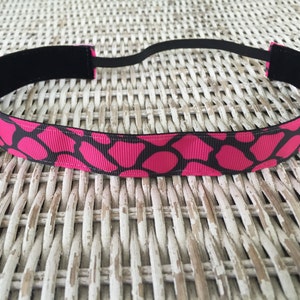 Pink Black Giraffe Headband, Non Slip Headband, Hair Bands for Girls, Hair Accessories, Headband for Women, Headband for Girls, Girls Gifts