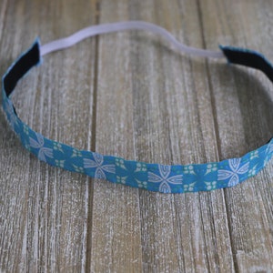 Blue White Headband, Headband for Girls, Running Headband,  Adjustable Headband, No Slip Headband,  Women&#39;s Headband, Fitness Headband