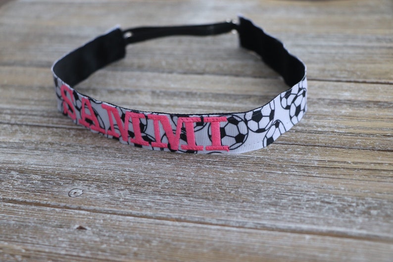 Personalized Soccer Headband Embroidery Headband Sports Etsy
