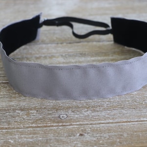 Hellgraues Stirnband, breites Frauen Haarband, No Slip Stirnband, Stirnbänder für Frauen, Sport Stirnband, Geschenk für Frauen, Haarschmuck
