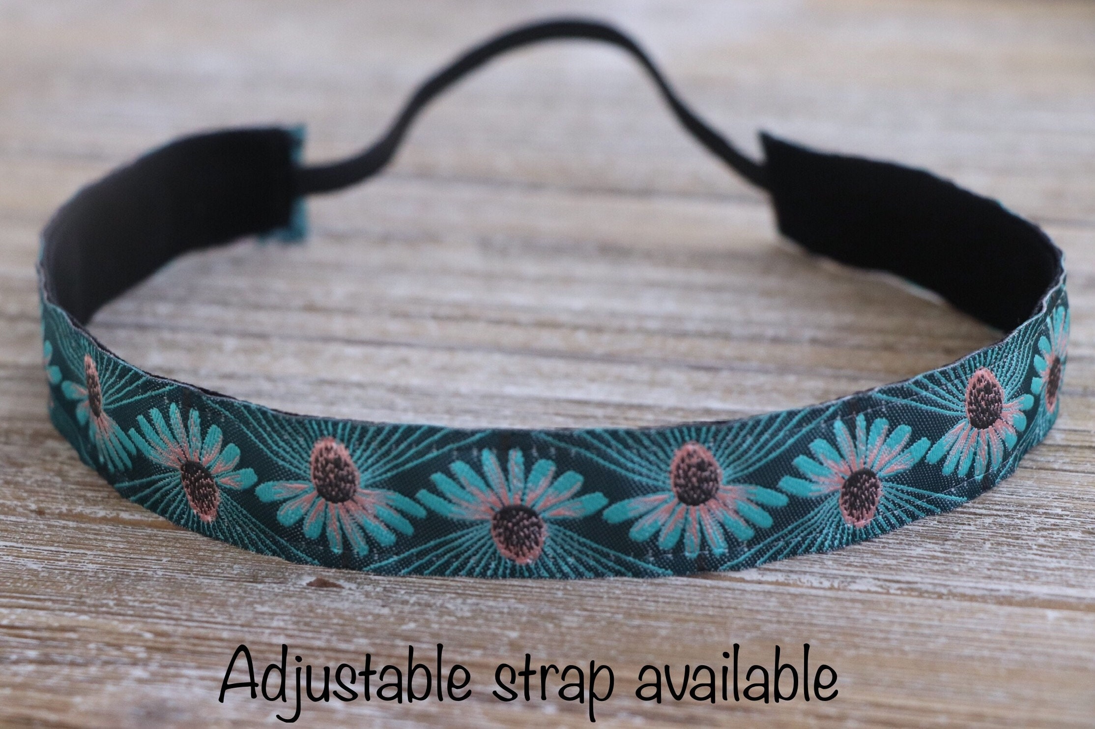 Turquoise Flower Headband Running Headband Workout