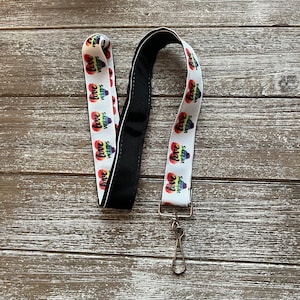 Love Wins Lanyard, LBGTQ Lanyard, Custom Lanyard, Teachers Lanyard, ID Holder, Key Holder, Rainbow Gift, Neck Lanyard, Nurses Lanyard