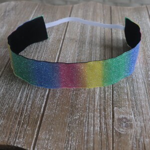 Rainbow Glitter Headband, Hair Band, No Slip Headband, Headbands for Women, Sports Headband, Gift for Women, Hair Accessory, Boho Headband