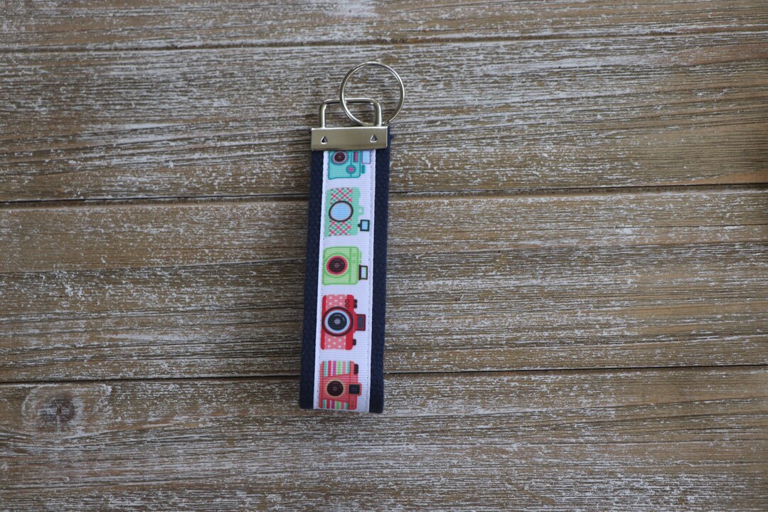 Camera Keychain, Wristlet Keychain, Keychains for Women, Key Fob for