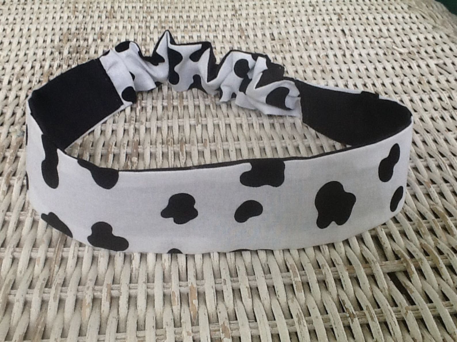 Cow Print Headband Reversible Fabric Headband Girls Etsy