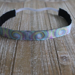 Pastell Swirl Stirnband, No Slip Stirnband, Sport Stirnband, Stirnband für Frauen, Stirnband für Mädchen, verstellbares Stirnband, Geschenke für Sie
