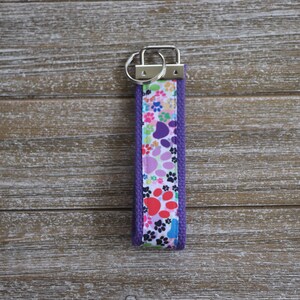 Paw Print Keychain, Wristlet Keychain, Keychains for Women, Key Fob for Women, Gifts for Teachers,  Gifts for Her, Paw Print Key Fob
