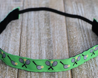 Diadema de tenis verde - Diadema deportiva - Diadema para niñas - Diadema para mujeres - Diadema sin deslizamiento - Regalo de tenis - Accesorio para el cabello para niñas