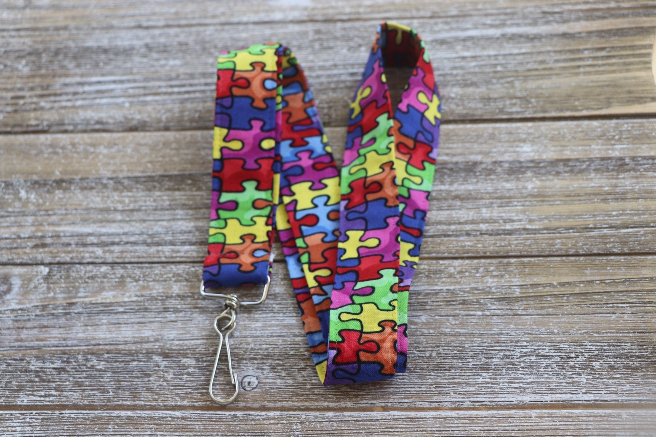 Autism Awareness Lanyard Teachers Lanyard Custom Lanyard Etsy