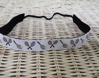 White Tennis Headband - Sports Hair Bands - No Slip Headband - Headbands for Women - Headbands for Girls - Tennis Gift - Hair Accessories