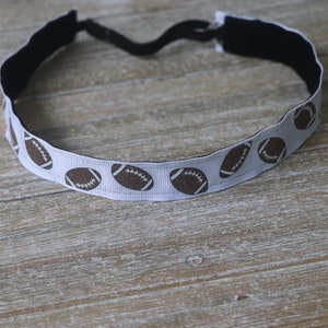 Weißes Fußball-Stirnband - rutschfestes Stirnband, Stirnbänder für Mädchen, Sport-Stirnbänder, Cheerleader-Stirnband, Mädchen-Haarbänder, Haarschmuck