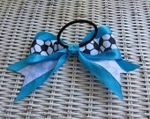 Pink Soccer Hair Bow Soccer Ponytail Holder Hair Bows For Girls