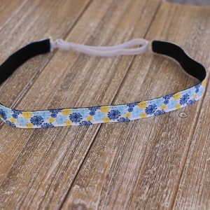 Skinny Flower Headband, Running Headband, No Slip Headband, Adjustable Headband, Headbands for Women, Hair bands for Girls, Sports Headbands