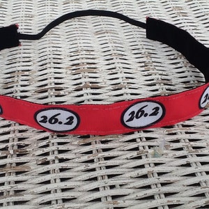Red 26.2 Marathon Headband, Headband for Women, Headband for Running, Sports Headband, Gifts for Runners, Hair Bands, Girls Hair Accessory