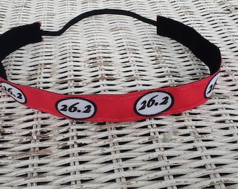 Red 26.2 Marathon Headband, Headband for Women, Headband for Running, Sports Headband, Gifts for Runners, Hair Bands, Girls Hair Accessory