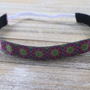 Purple Green Sports Headband- Headband for Girls - Adjustable Headband - Non Slip Headband - Women&#39;s Headband - Fitness Headband